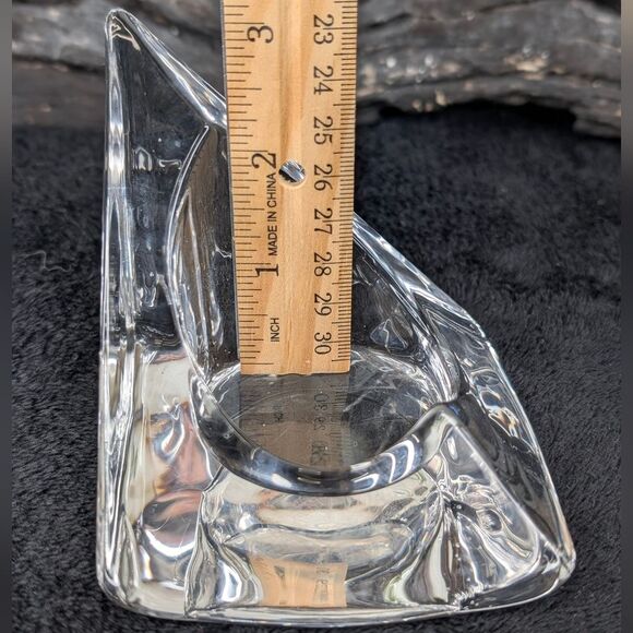 1960’s Pair of Nybro Sweden Volcano Crystal Candleholder Bookends - Picture 11 of 12